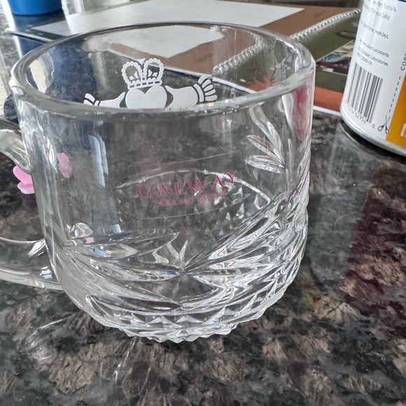 Galway Crystal Claddagh Baby Cup | 24% Lead Crystal | $110 Retail - Picture 3 of 3